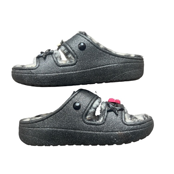Crocs Cozzzy Disco Glitter Sandals Size 6 - Picture 6 of 7